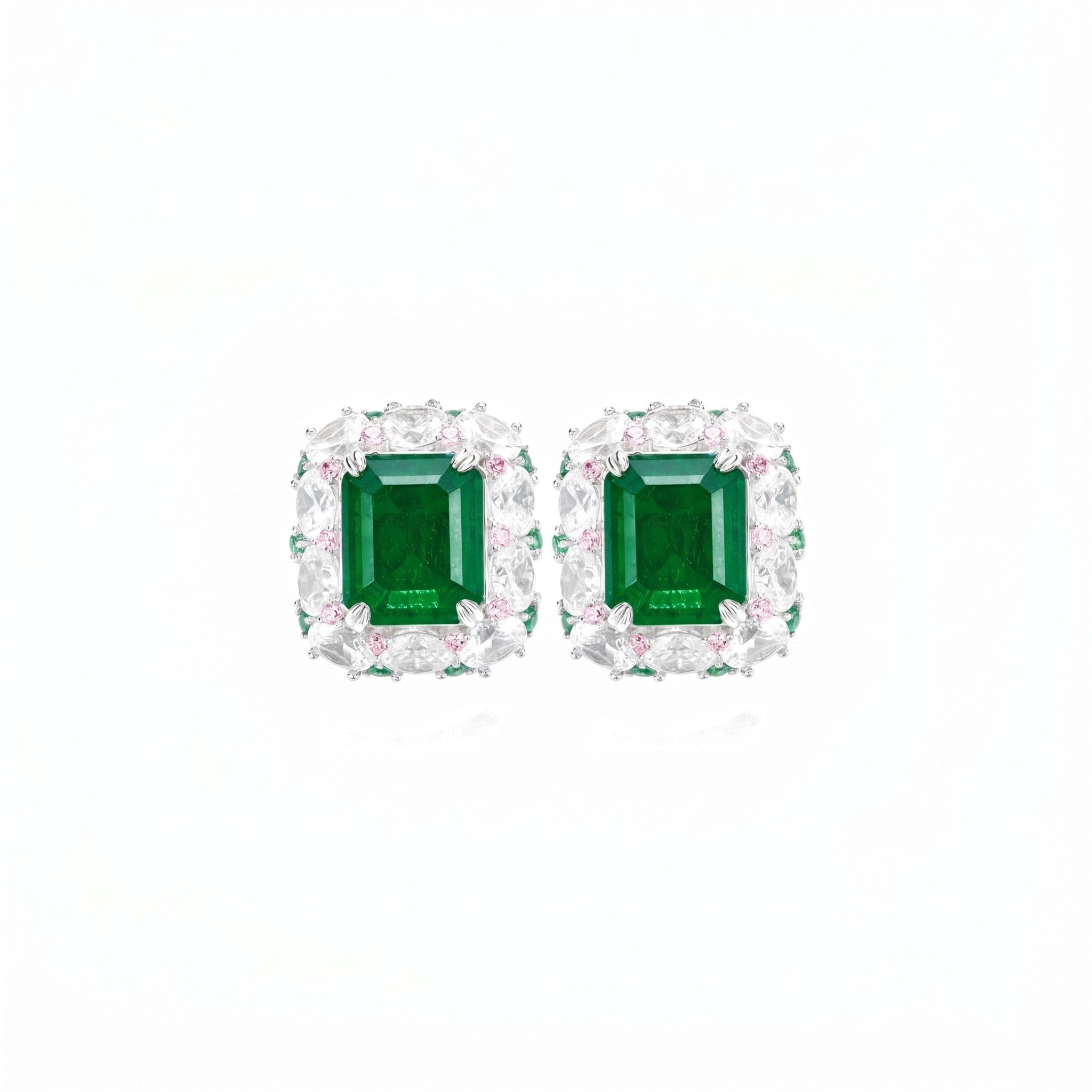 Verdant Emerald Stud Earrings - Gem Vivi