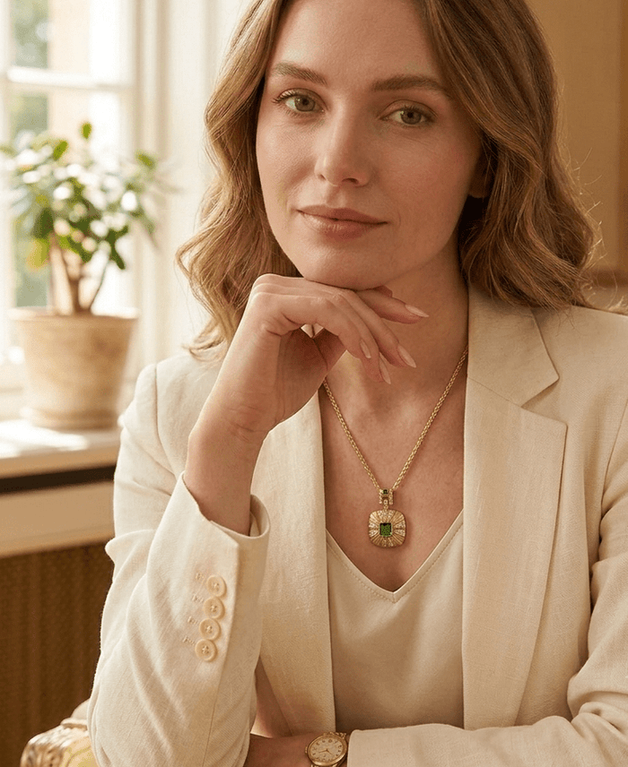 Verde Soleil Pendant Necklace - Gem Vivi