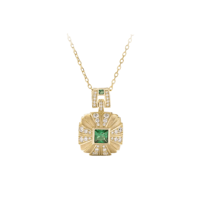 Verde Soleil Pendant Necklace - Gem Vivi