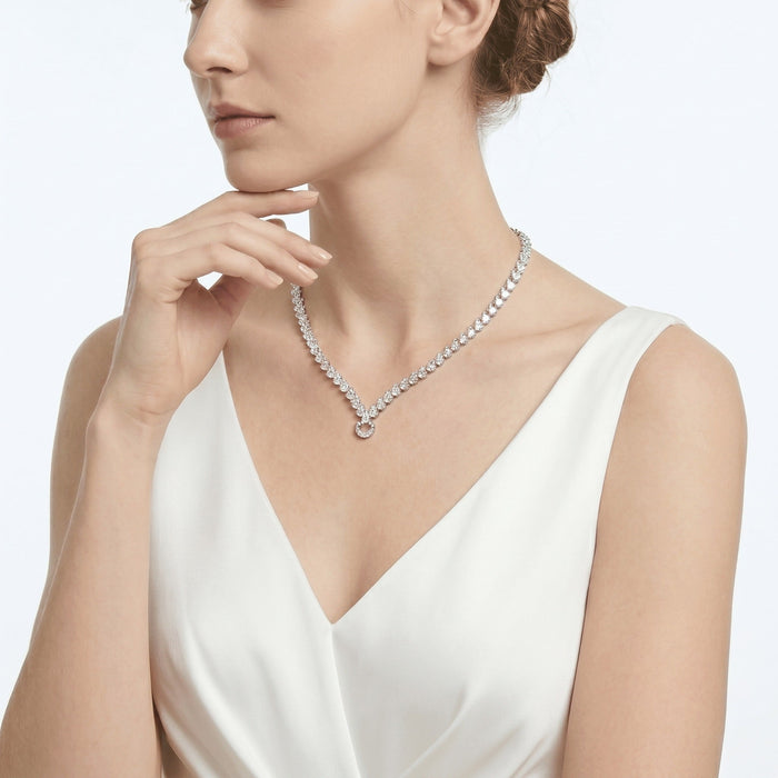 White Luxe Drop Loop Chain - Gem Vivi