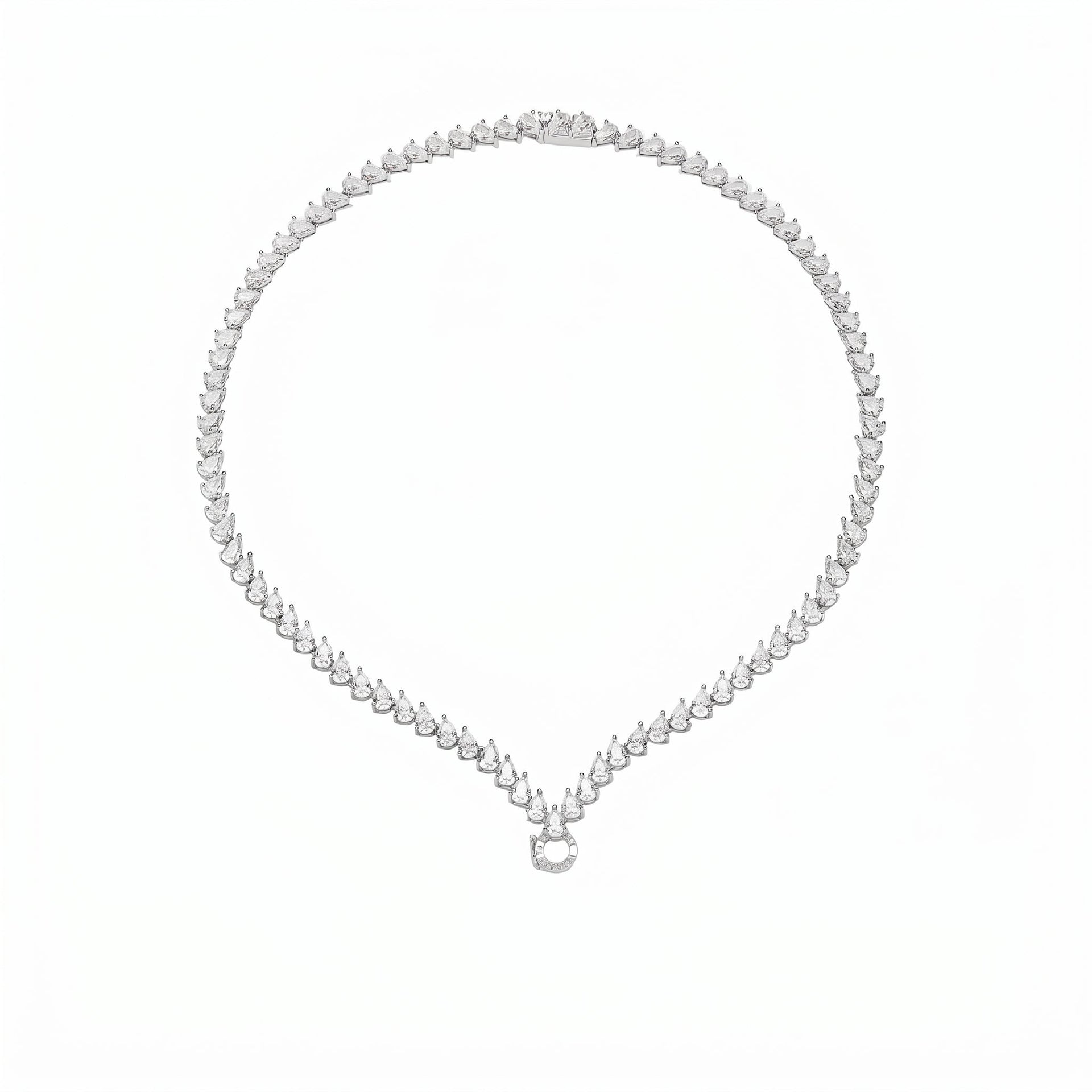 White Luxe Drop Loop Chain - Gem Vivi