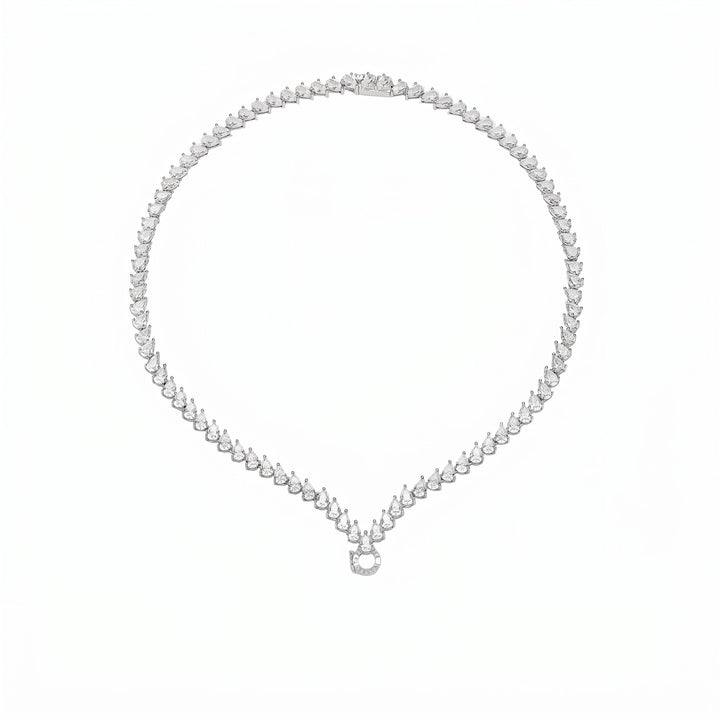 White Luxe Drop Loop Chain - Gem Vivi