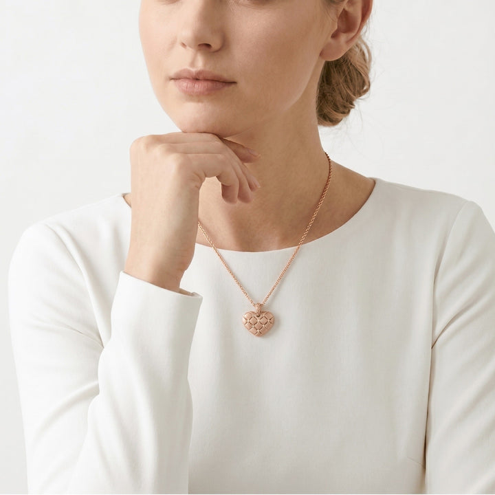 Woven Heart Sparkle Necklace - Gem Vivi