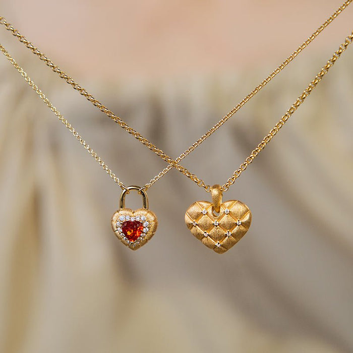 Woven Heart Sparkle Necklace - Gem Vivi