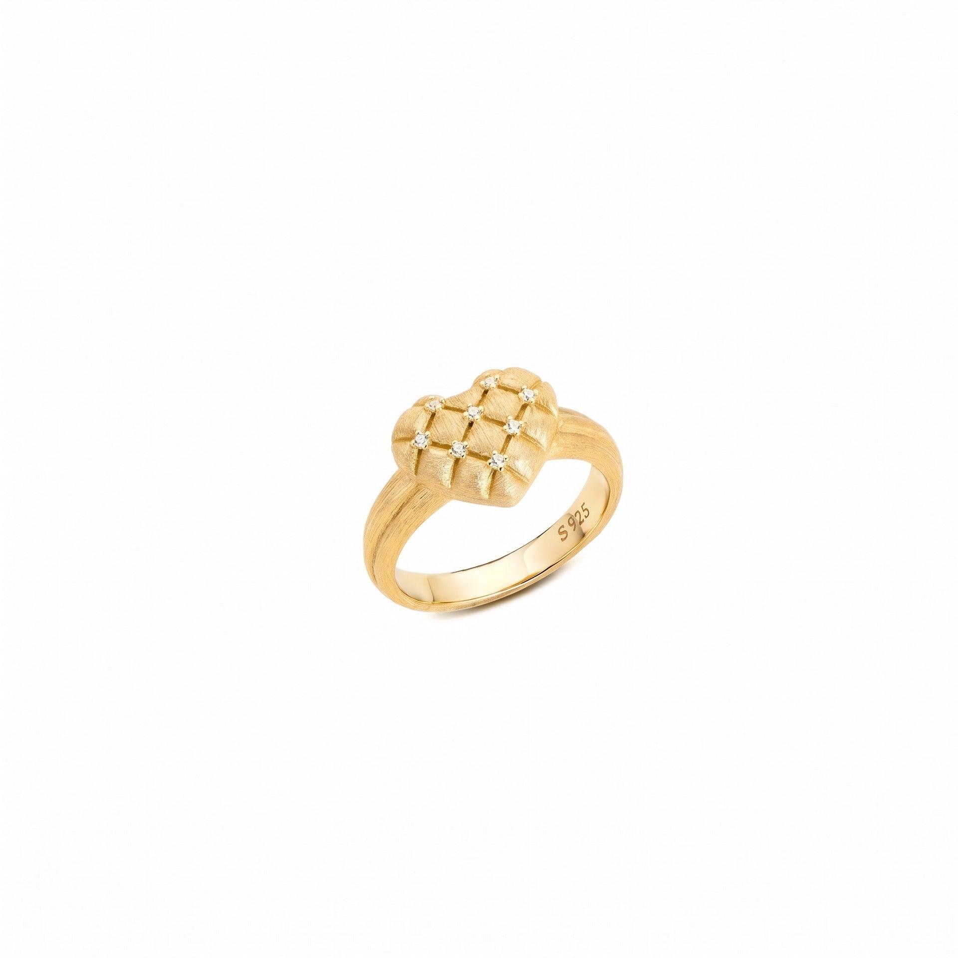 Woven Heart Sparkle Ring - Gem Vivi