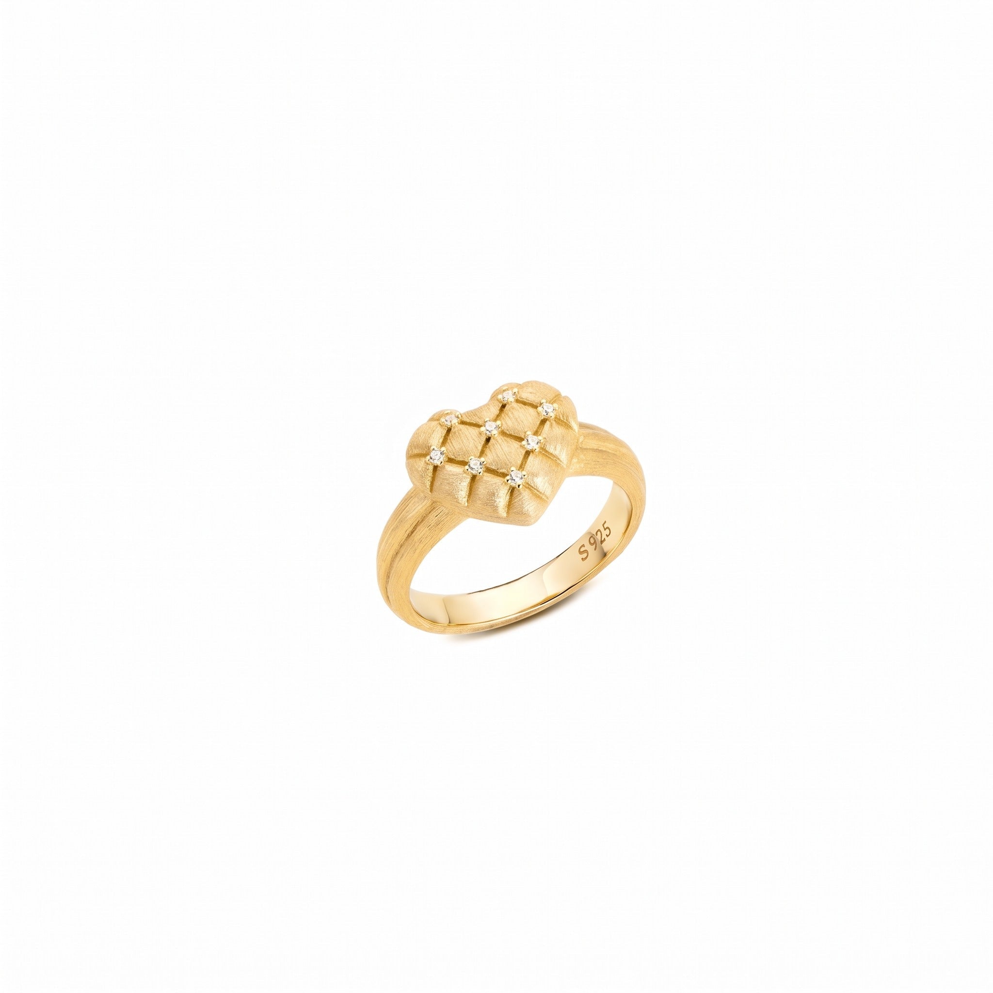 Woven Heart Sparkle Ring - Gem Vivi