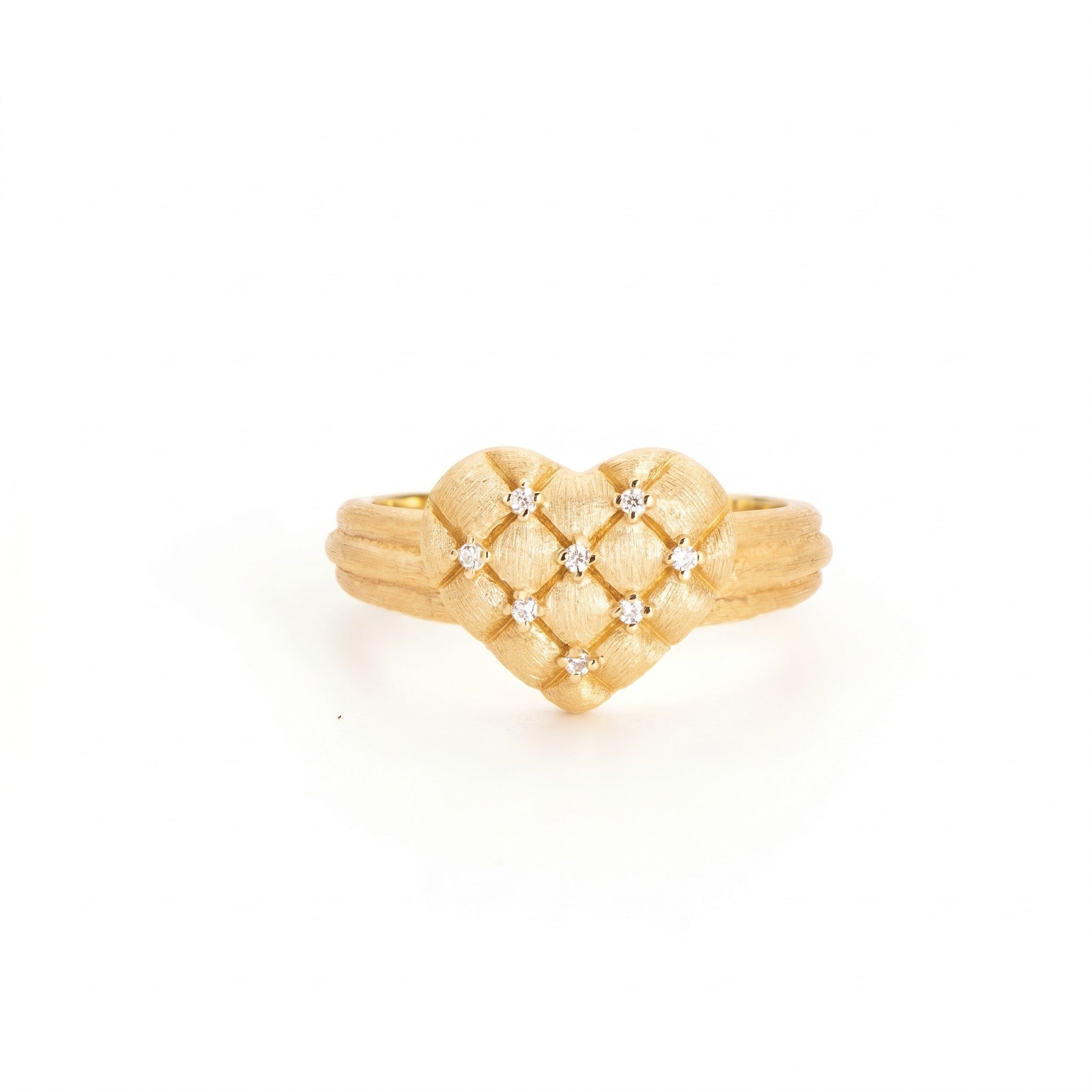 Woven Heart Sparkle Ring - Gem Vivi