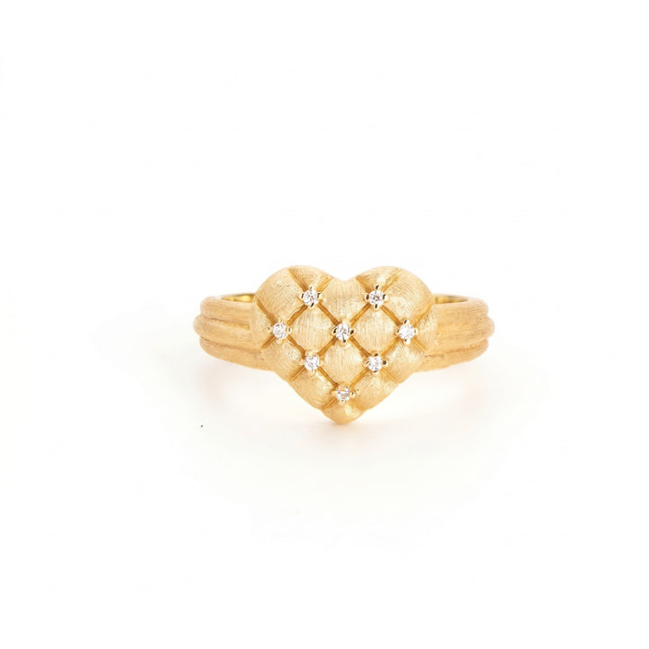 Woven Heart Sparkle Ring - Gem Vivi