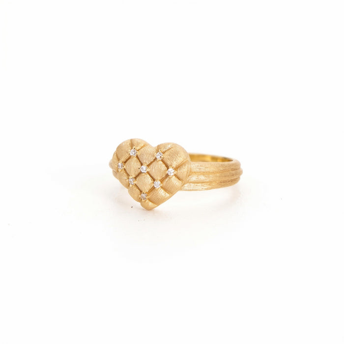 Woven Heart Sparkle Ring - Gem Vivi