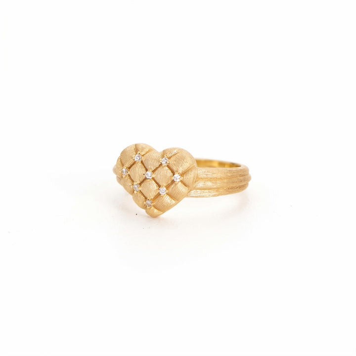 Woven Heart Sparkle Ring - Gem Vivi