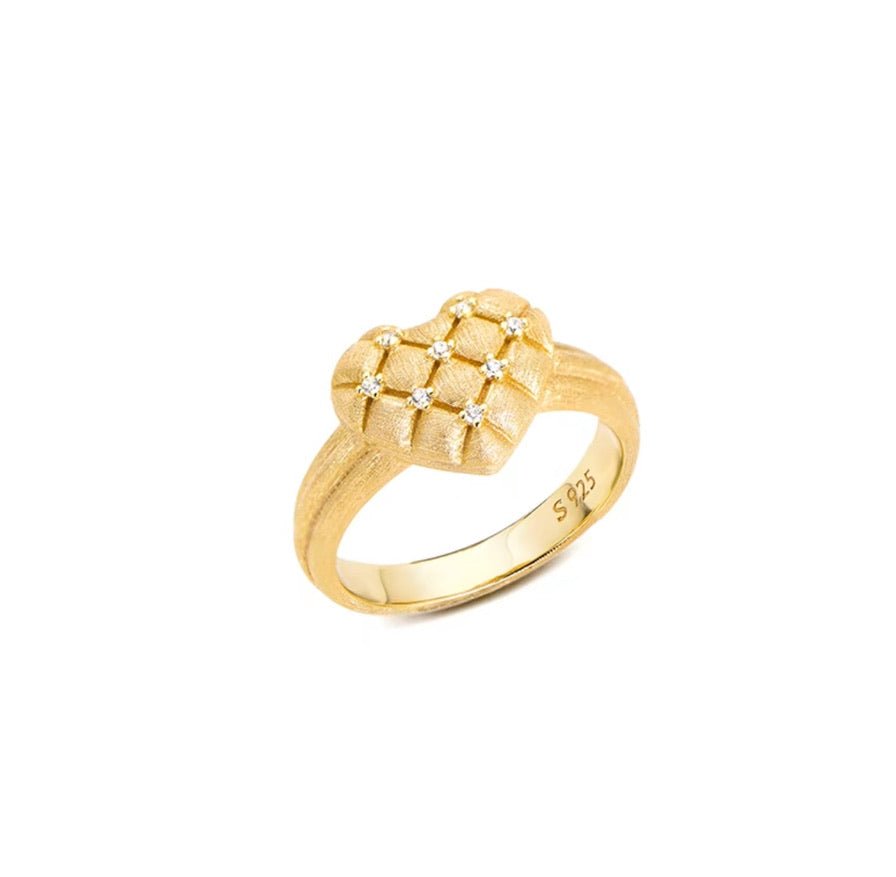 Woven Heart Sparkle Ring - Gem Vivi